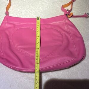Brighton Vibrant Pink Crossbody Bag with Orange Strap